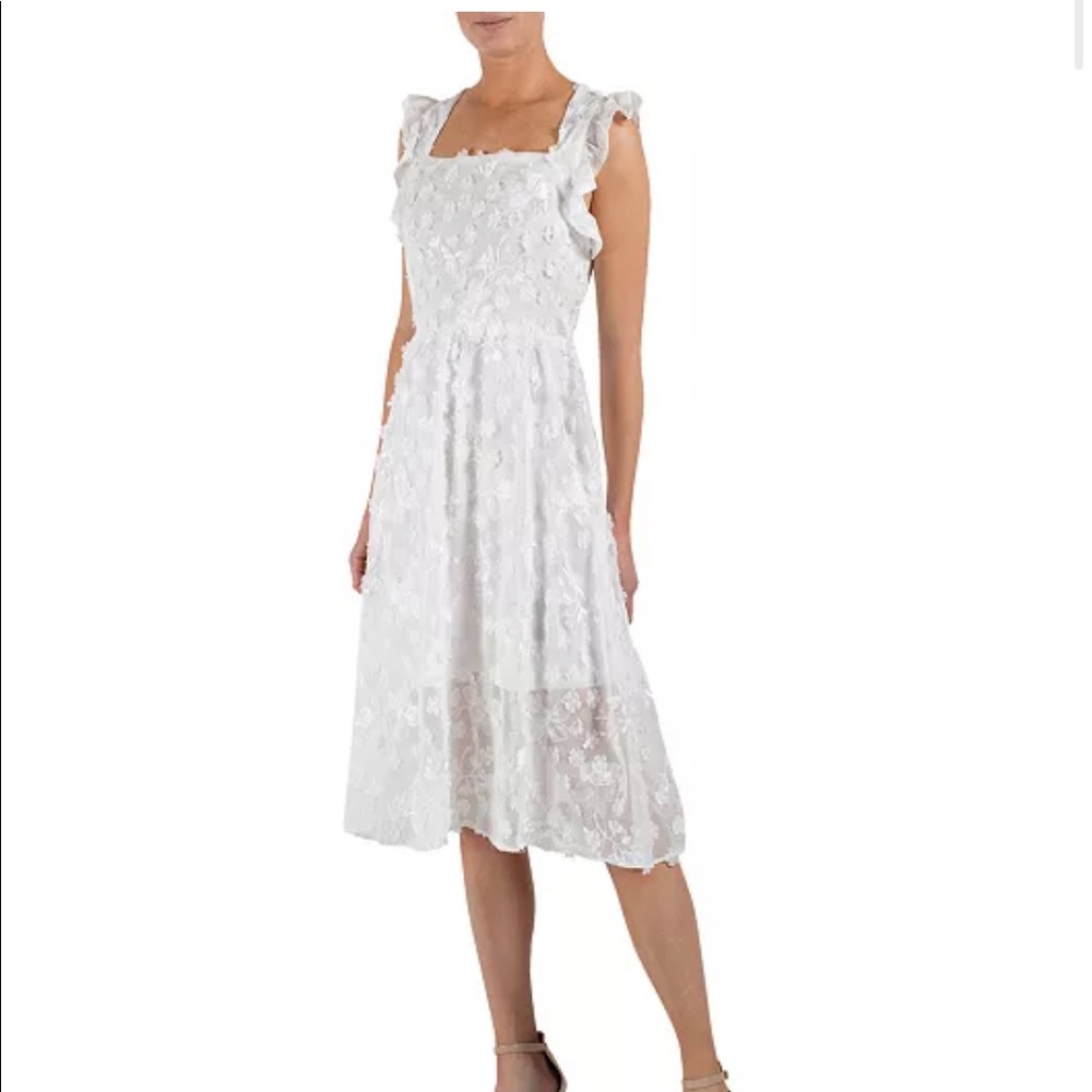 Julia jordan 3D Floral applique Midi NWT